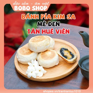 Bánh Pía Kim Sa TÂN HUÊ VIÊN Mè Đen - Túi 3D - 630g/18 cái (NSX MỚI NHẤT)