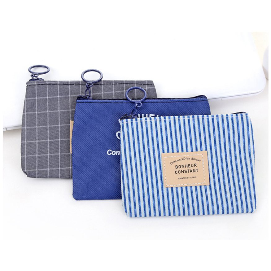 Túi vải canvas đựng tiền / chìa khóa / thẻ đa năng tiện dụng | BigBuy360 - bigbuy360.vn