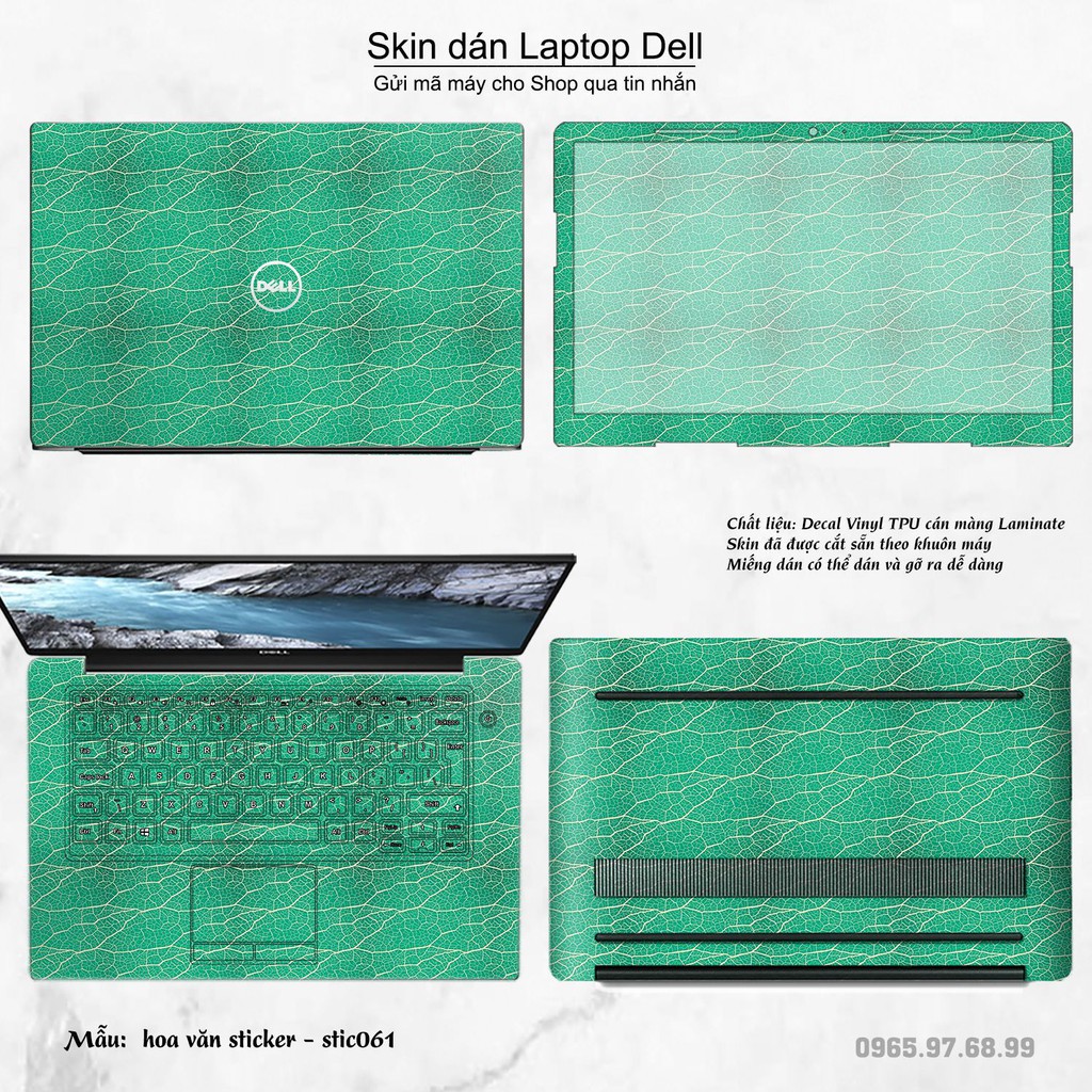 Skin dán Laptop Dell in hình Hoa văn sticker _nhiều mẫu 10 (inbox mã máy cho Shop)