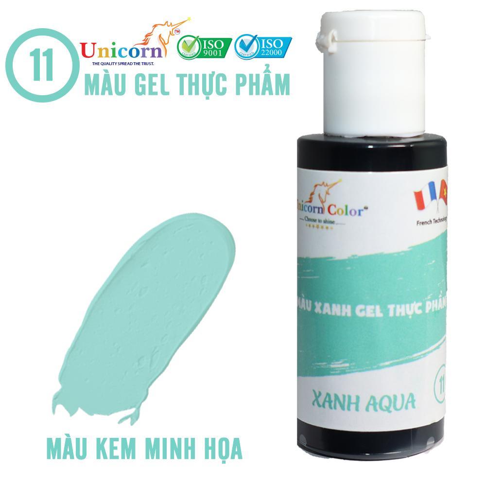Màu Thực Phẩm Gel Xanh Aqua 28g Unicorn Dùng Cho bánh Nướng - D11
