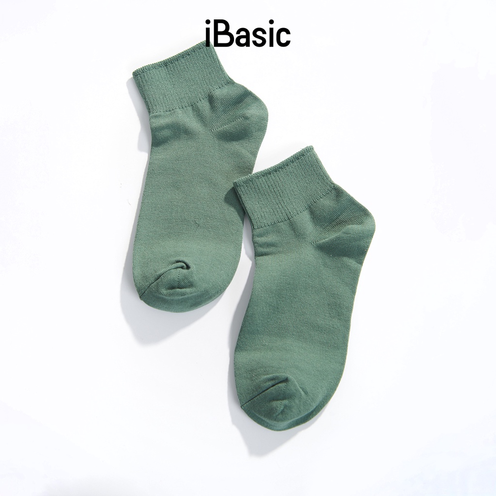 Vớ nữ cổ ngắn cotton pha nhiều màu macaron iBasic SOW001