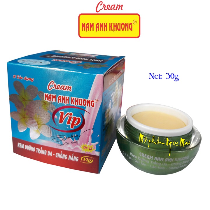 Kem Dưỡng Trắng Da - Chống Nắng 8 tác dụng Nam Anh Khương VIP (30g)