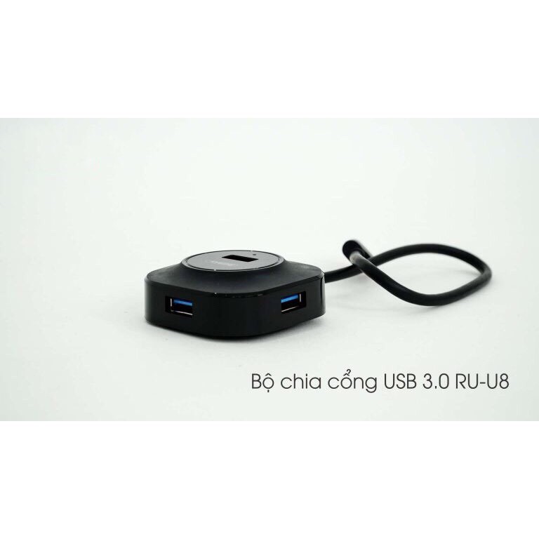 BỘ CHIA CỔNG USB 3.0 -Remax RU-U8 -Hàng phân phối chính hãng -BH12 Tháng