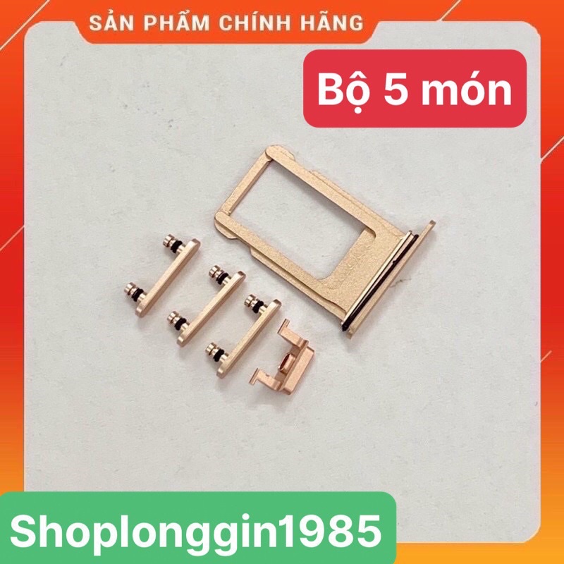 Bộ 5 món phím khay sim gạt rung iPhone 7/7p/8/8p