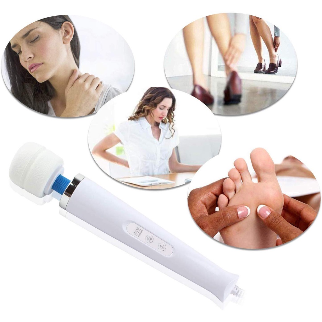 MÁY MASSAGE ĐIỆN 8 CẤP ĐỘ HV-280, MÁY MASSAGE BÚA USJE mạnh mẽ đầu silicone rung êm ái tạo thư giãn, giàm stress