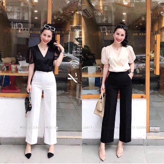 [HÀNG LOẠI 1] Quần ống sớ sang chảnh tôn dáng đứng form đủ size ba màu đen be trắng (ảnh thật) (Cam kết hàng y hình)
