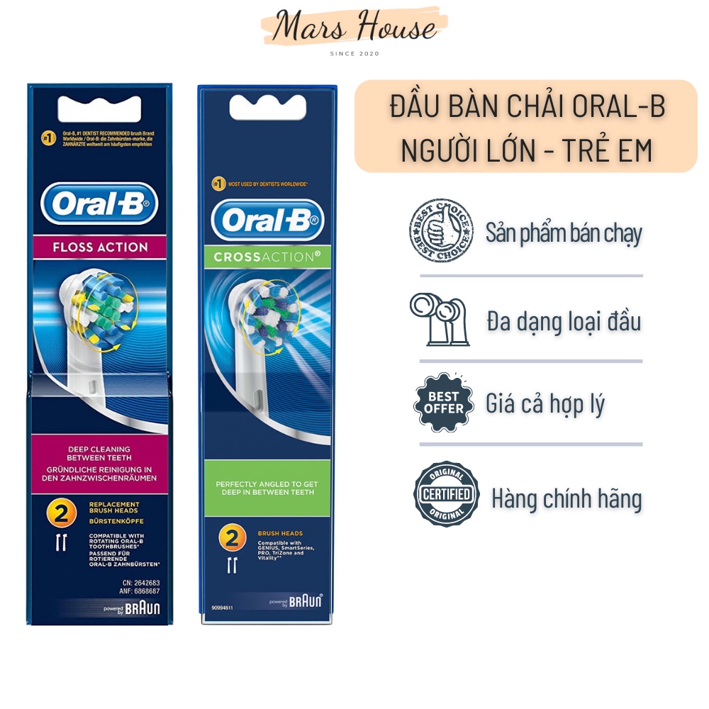 Đầu bàn chải điện Oral-B Braun chính hãng