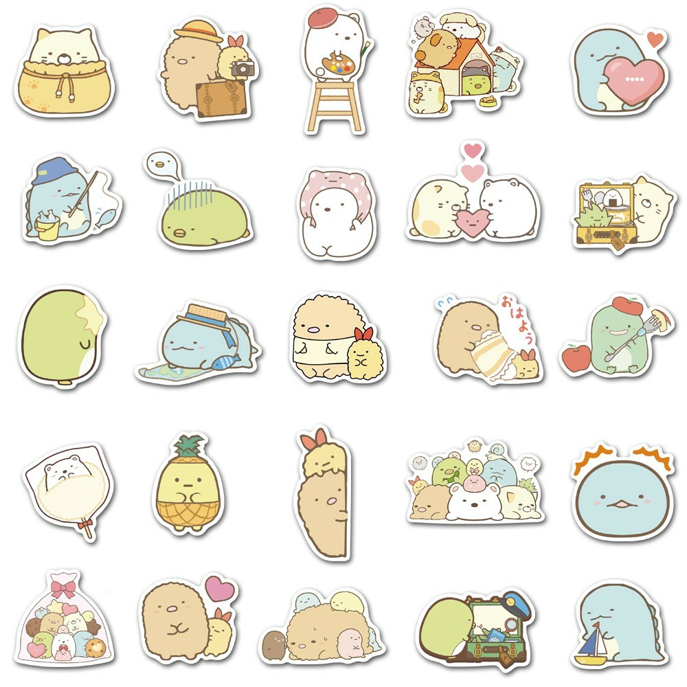 (random - cán mờ) 1 Hình dán Sumikko Gurashi mập ú dễ thương chống thấm nước