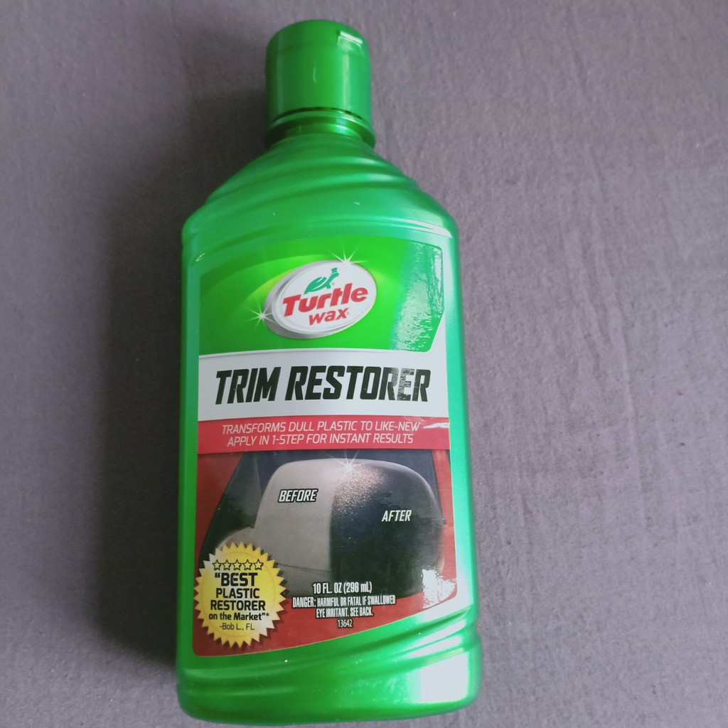 Dung dịch Phục hồi và làm bóng nhựa nhám cao cấp Turtle Wax Trim Restorer/ 296ml tặng kèm xốp bôi