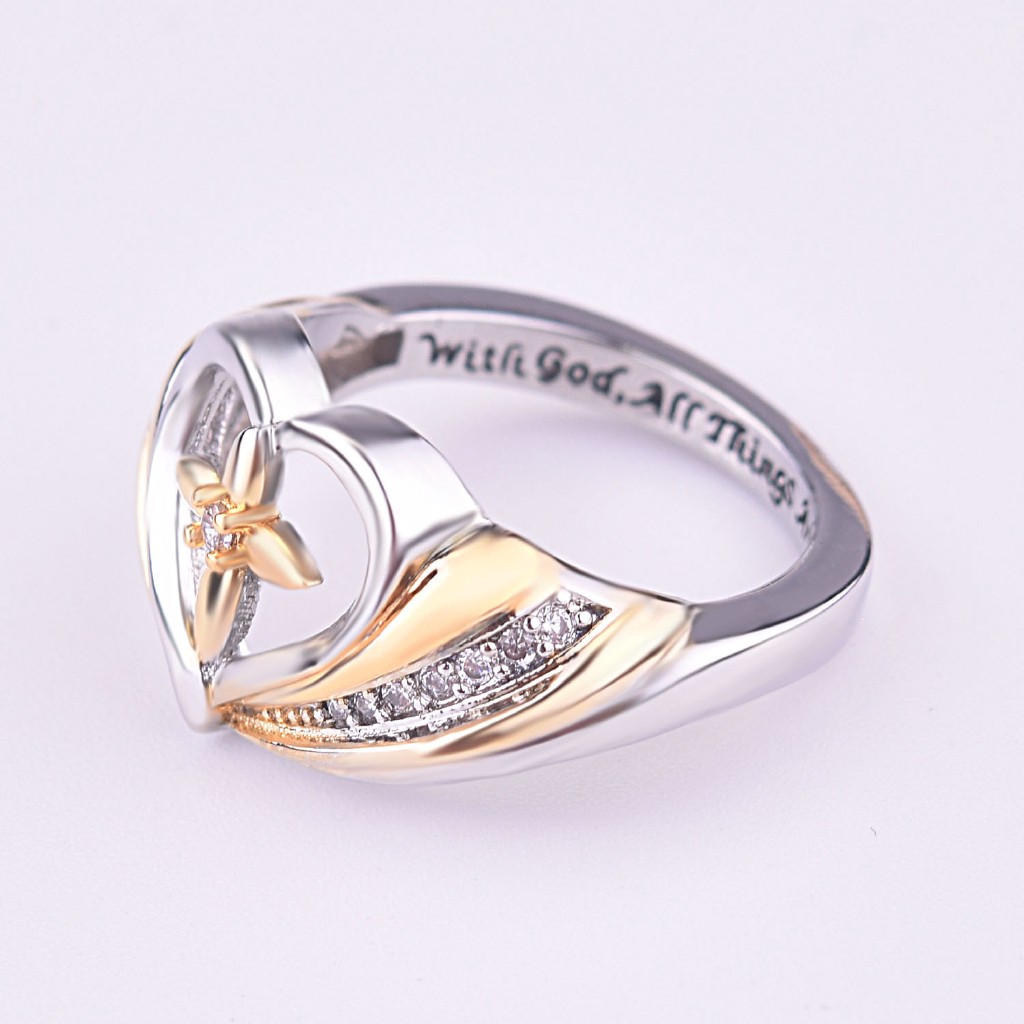 Nhẫn Đeo Tay Kim Loại Hình Thánh Giá Xinh Xắn Cho Nữ