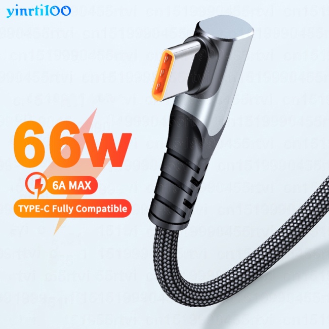 Dây Cáp Sạc Nhanh Yinrti100 Tpe + Vỏ Nhôm Cổng Usb Type C 6a Cho Điện Thoại Di Động