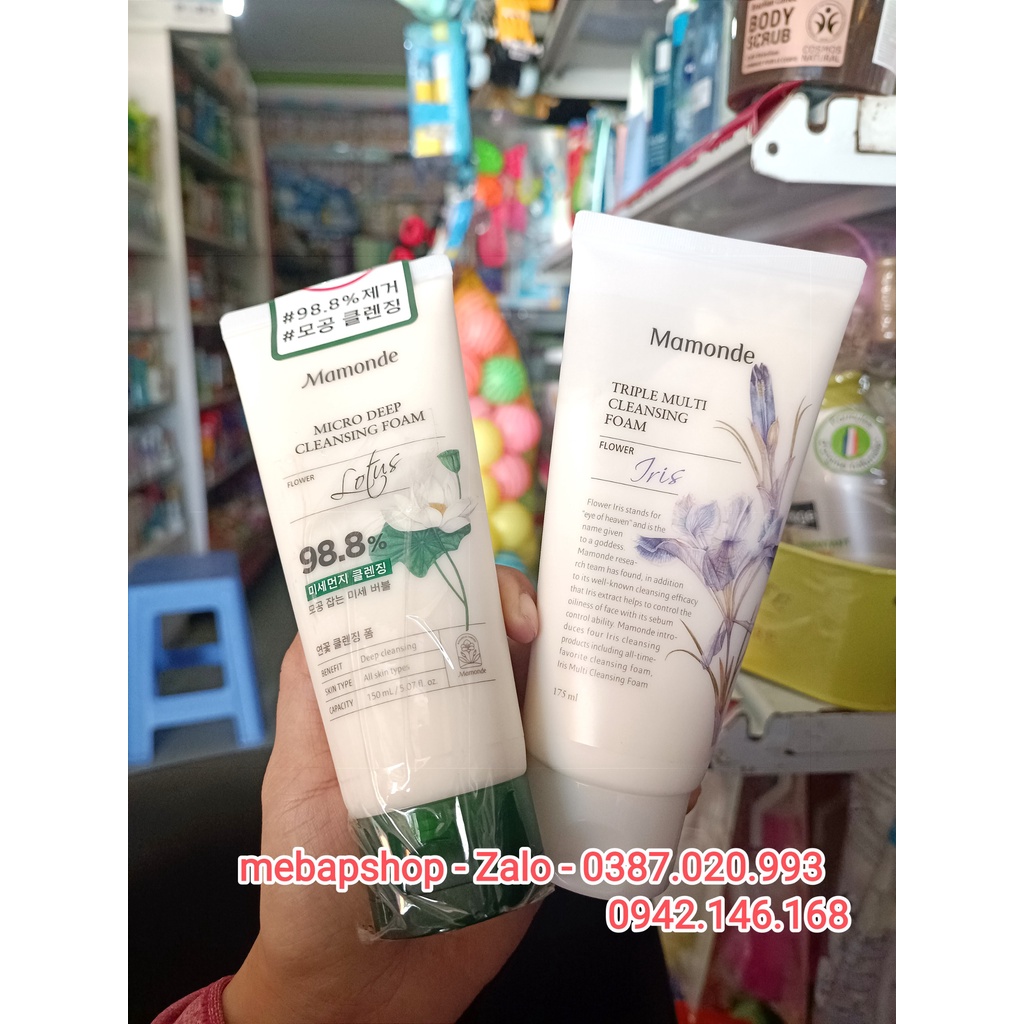 Sữa Rửa Mặt Mamonde Micro Deep Lotus 150ml