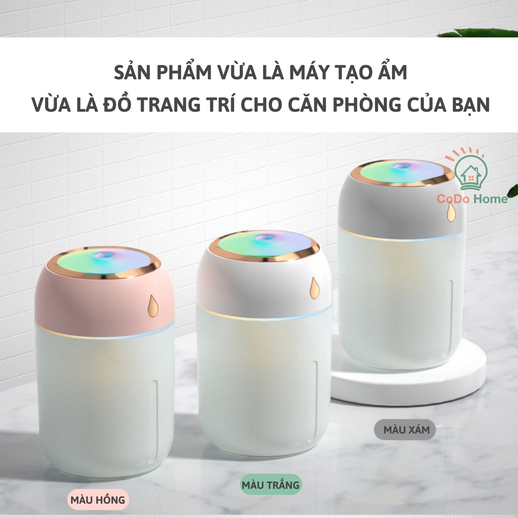 Máy Phun Sương Mini Mẫu Mới Nhất, Máy Xông Tinh Dầu, Khuếch Tán Tinh Dầu Nhiều Màu