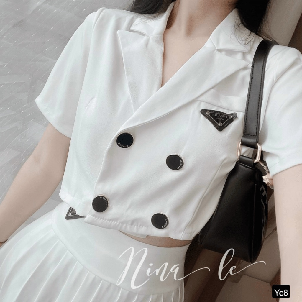 (Free ship) Mẫu HOT Siêu Hời Cho các Nàng Sét Bộ Áo Vest Ngắn Phối Váy FORD Sang trọng UP VLTN Shop