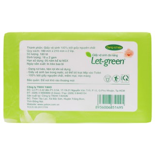 Khăn giấy Let green 180 tờ