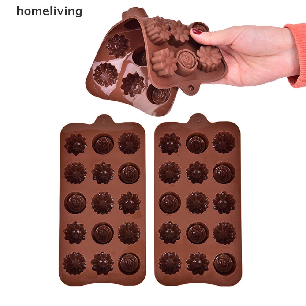 1 Khuôn Làm Bánh / Xà Phòng / Sô Cô La Hình Hoa Hồng Bằng Silicone