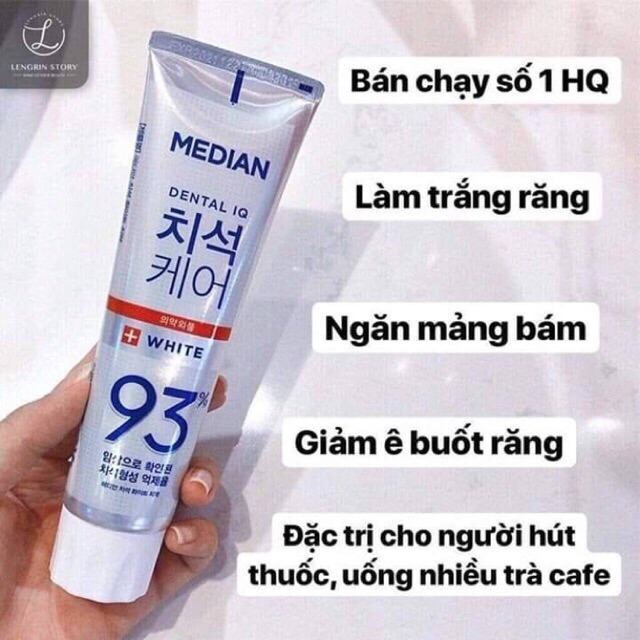 Kem đánh răng Median Hàn Quốc 120gram. Hàng chuẩn nội địa dùng siêu thích