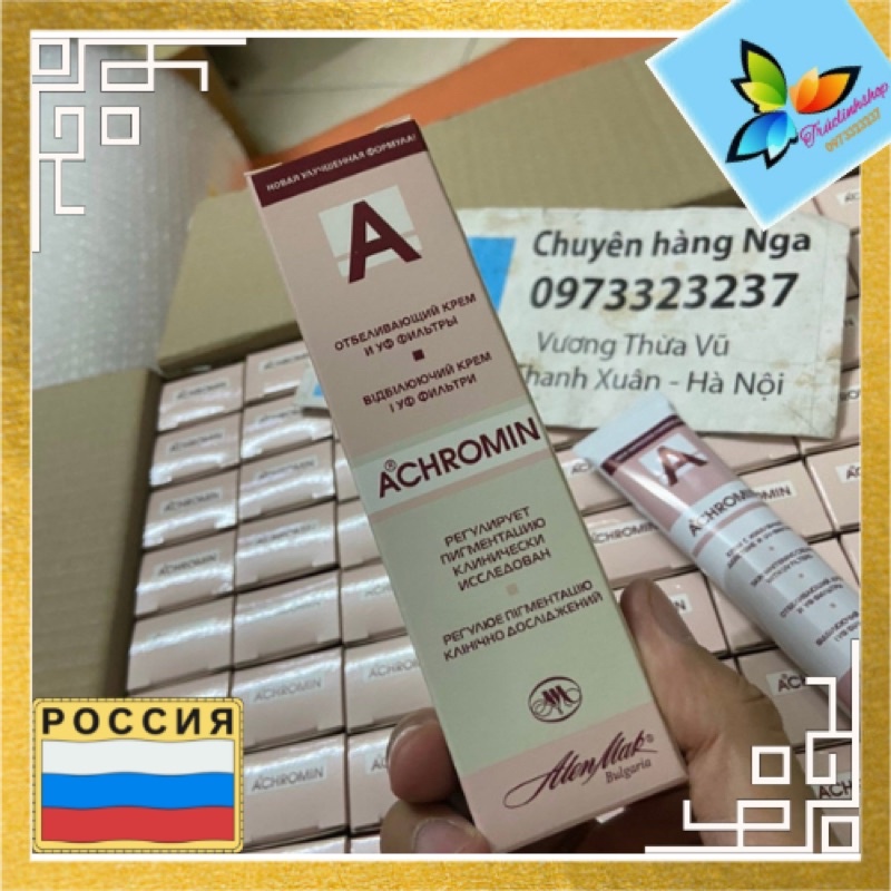 Kem achromin giảm nám tàn nhang chữ a 45ml bungari