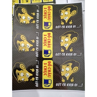 Tem tấm logo ticker kt 20x25cm