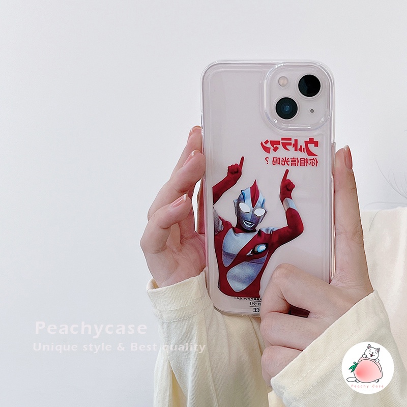Ốp Điện Thoại TPU Mềm Trong Suốt In Hình Ultraman Chống Bụi Cho iPhone 13 12 Pro Max 11 Xr Xs Max X 7 8 Plus