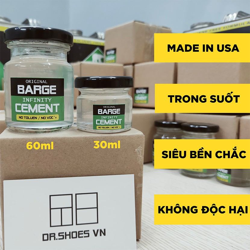 COMBO - Keo dán giày, đồ da made in USA , không màu , siêu bền chắc , Barge Infinity Cement