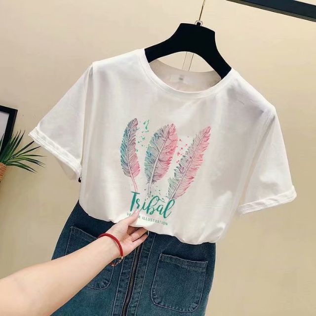 Áo thun nữ cotton chất vải mịn kiểu dáng từ dream catcher