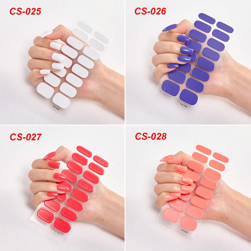 Set 16 miếng dán trang trí móng tay nhãn dán Cs021-040 lấp lánh 3D