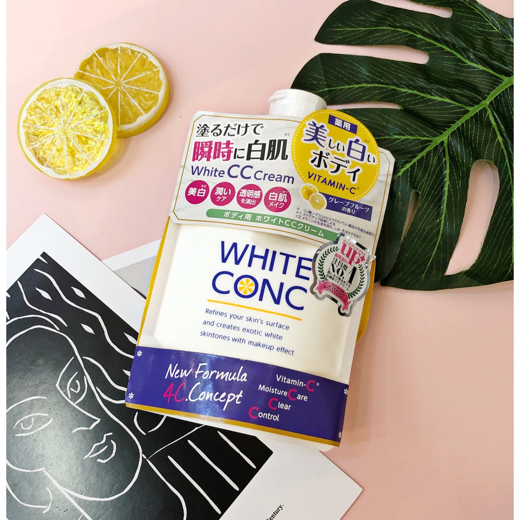 Sữa dưỡng thể trắng da White Conc Body CC Cream With Vitamin-C 200ml