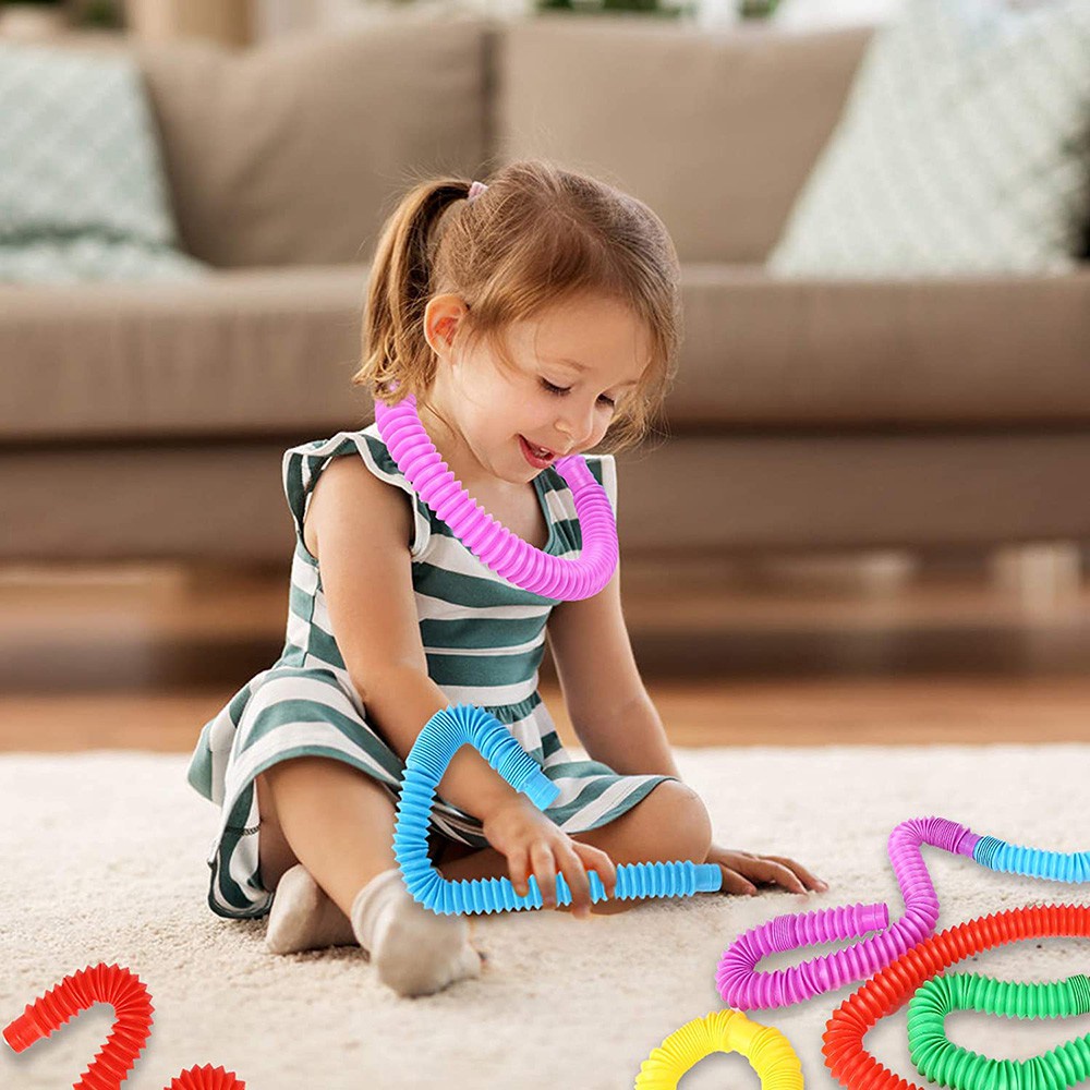Đồ Chơi Ống Pop Chống Căng Thẳng Nhiều Màu Sắc Có Thể Uốn Cong Giúp Giảm Căng Thẳng Cho Bé