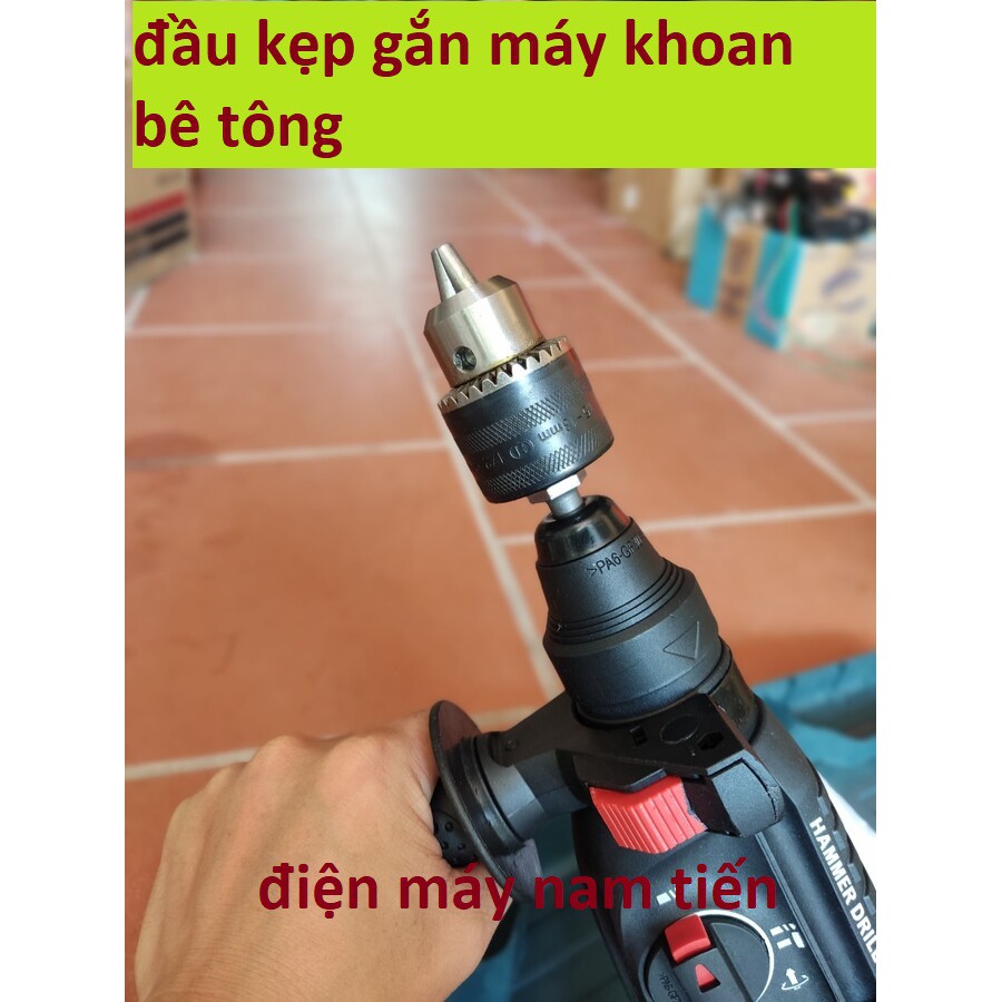 Đầu chuyển khoan bê tông sang đầu kẹp mũi khoan 13ly + đầu khoan 13mm
