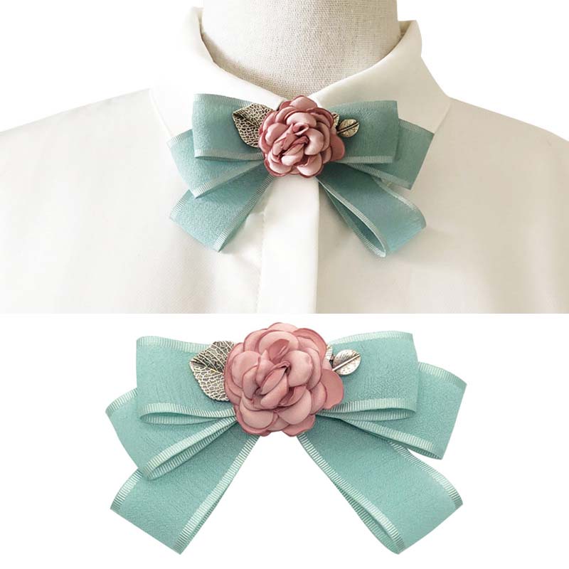 Ghim cài áo hình nơ hoa hồng 3D thời trang cho nữ