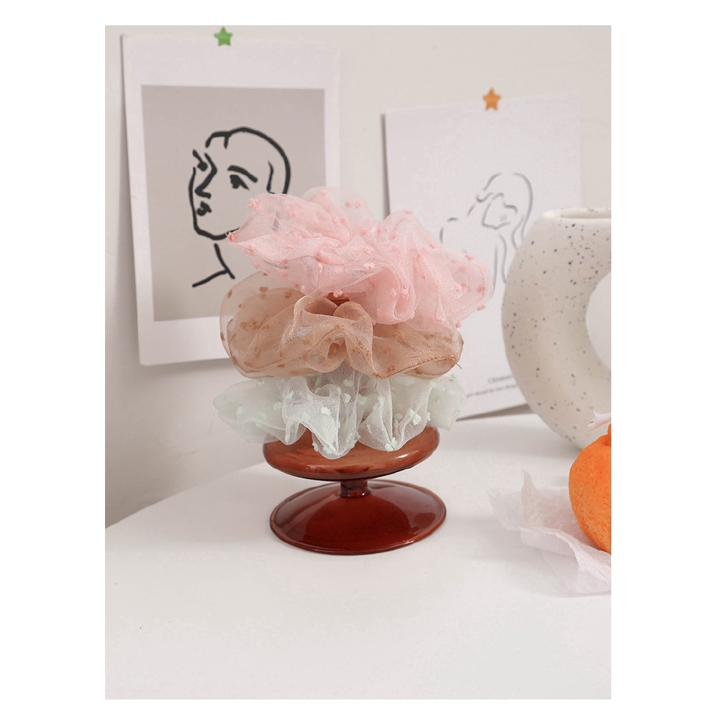 Dây buộc tóc màu trơn đơn giản thanh lịch cho nữ d5214