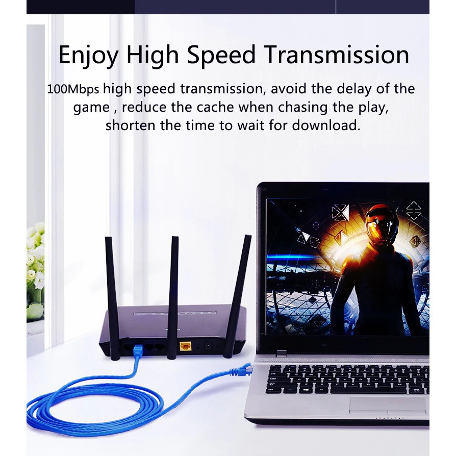 Dây Cáp Mạng Internet Bấm Sẵn 2 Đầu Dài 10M