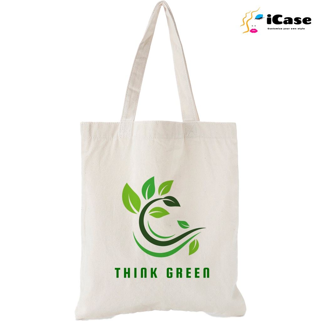Túi vải Canvas iCase bộ sưu tập Green Modern - nhiều kích thước
