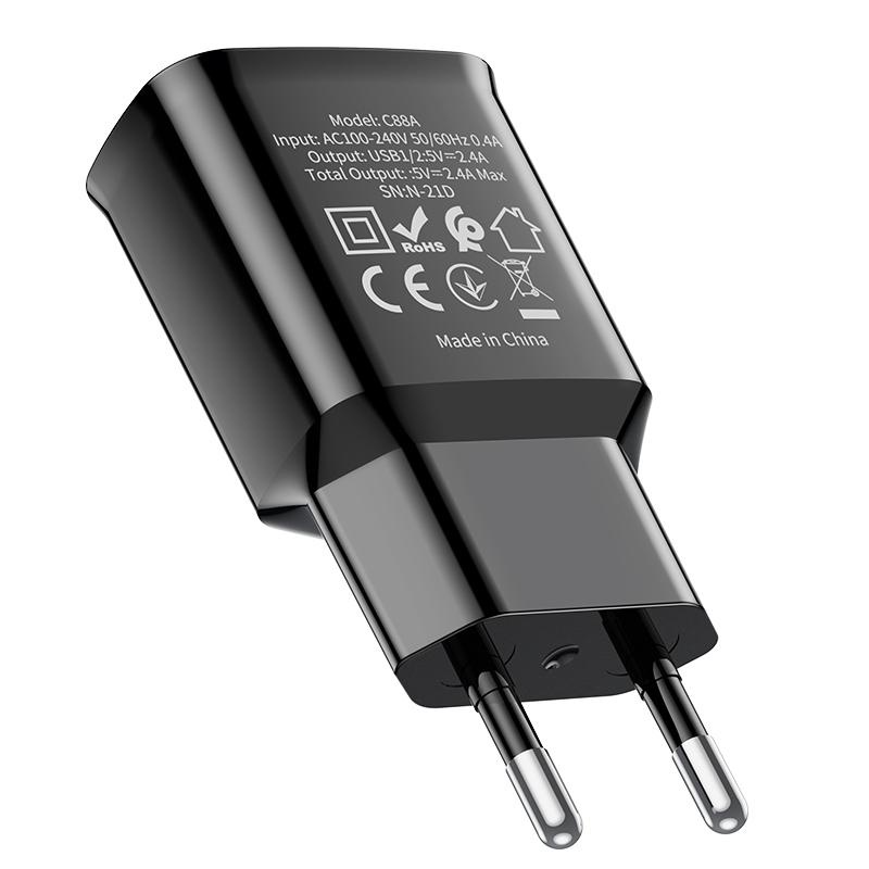 CỦ SẠC NHANH HOCO C88A - 5V / 2.4A / 2 CỔNG RA