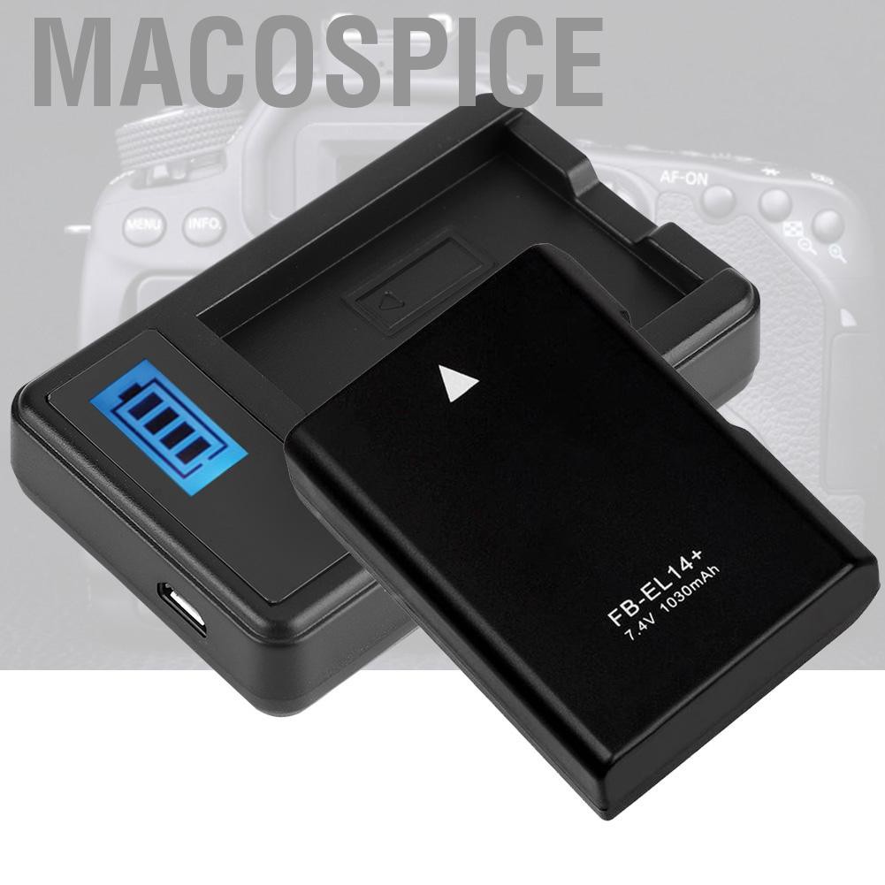 Bộ Sạc Pin Macospice En-El14 600mah Cho Nikon D3100 D3200 D3300 D5100 D5200 D5300