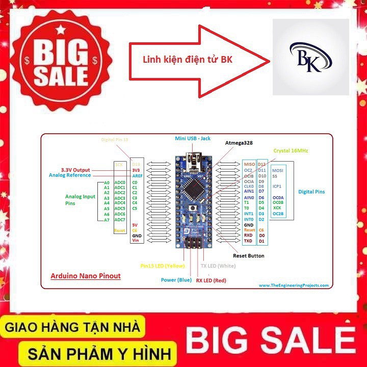 Kít arduino nano ch340-linhkiendientubk