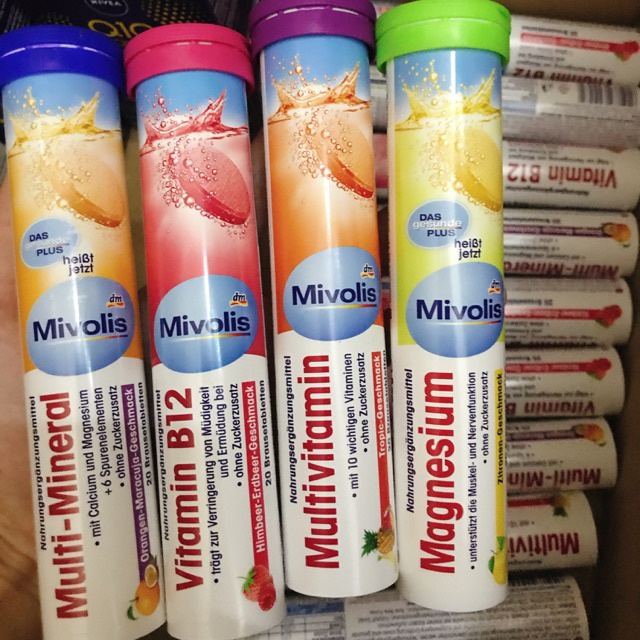 Viên sủi Mivolis bổ sung vitamin C, hỗ trợ tăng cường đề kháng, hộp 20 viên