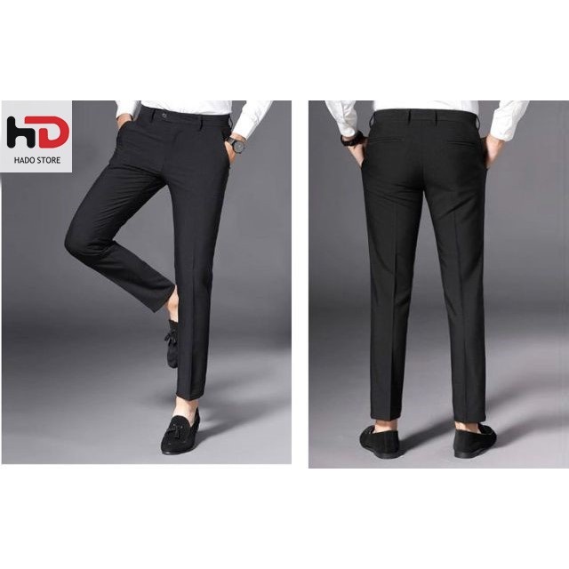 Quần âu nam HADO đẹp vải hàn quốc co giãn, quần tây đen xám mặc công sở cao cấp | BigBuy360 - bigbuy360.vn