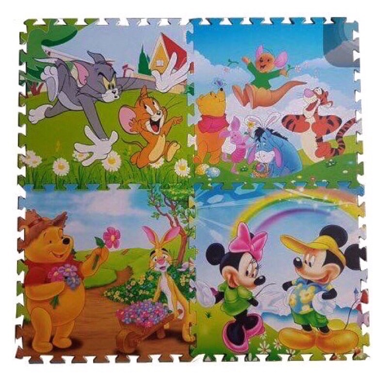 Bộ 4 tấm thảm xốp lót sàn cho bé (kích thước 1 tấm 60cm x 60cm)