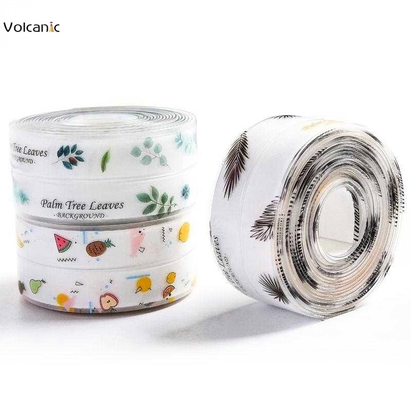 Miếng dán viền bồn rửa bằng PVC chống thấm nước tiện lợi dành cho nhà bếp/ nhà tắm
