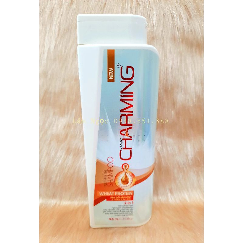 Dầu gội xả 2in1 Siêu Mượt Ngăn Rụng CHARMING 400ml.