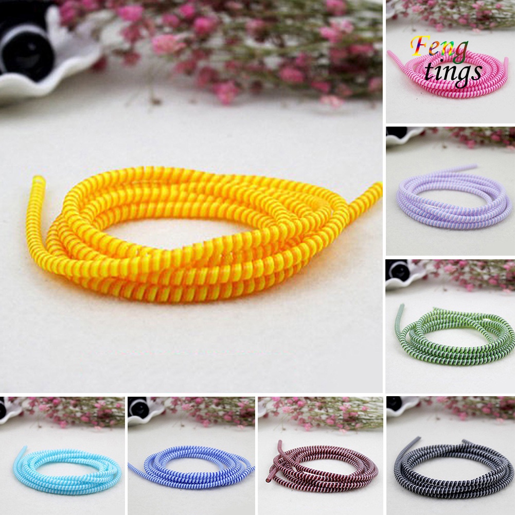 Vỏ Bảo Vệ Dây Cáp Sạc USB Xoắn Ốc Dài 1.4m Tiện Dụng