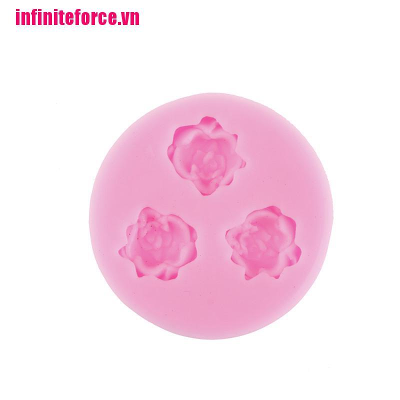 Khuôn Làm Bánh Chất Liệu Silicone Hình Hoa Hồng 3d Sáng Tạo