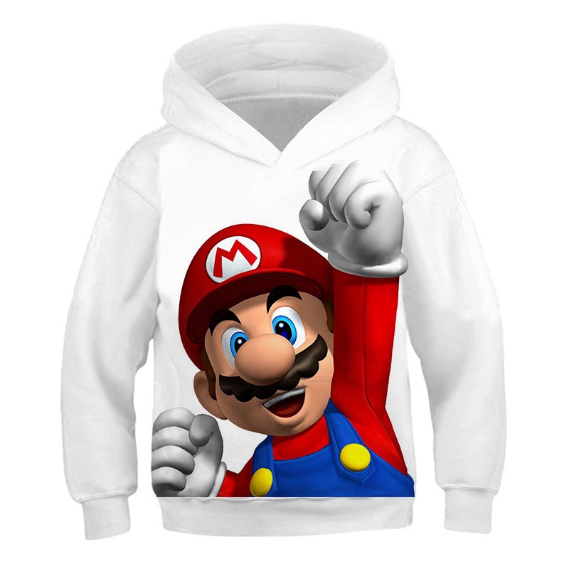 Áo Khoác Hoodie Tay Dài In Họa Tiết Hoạt Hình Super game 3D Thời Trang 2022 Dành Cho Trẻ Em
