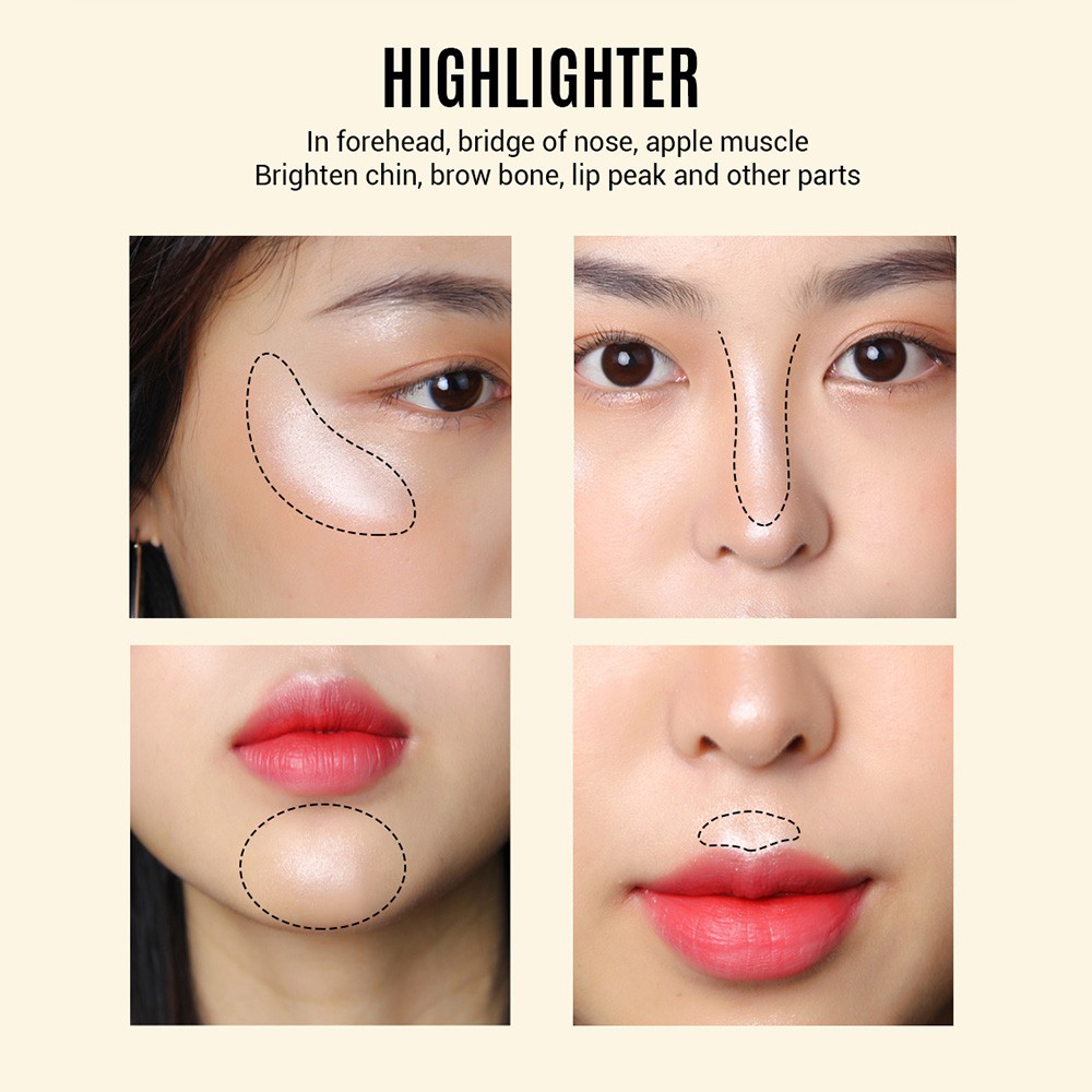 [Hàng mới về] Phấn bắt sáng và tạo khối SANIYE E0615 với 6 màu chuyên nghiệp cho mặt | BigBuy360 - bigbuy360.vn