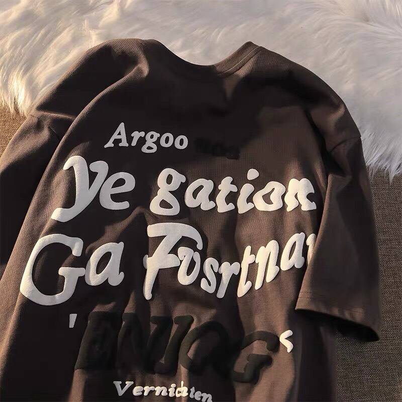Áo phông nam nữ form rộng 2N Unisex thun cotton Argoo màu đen/nâu/xanh lá