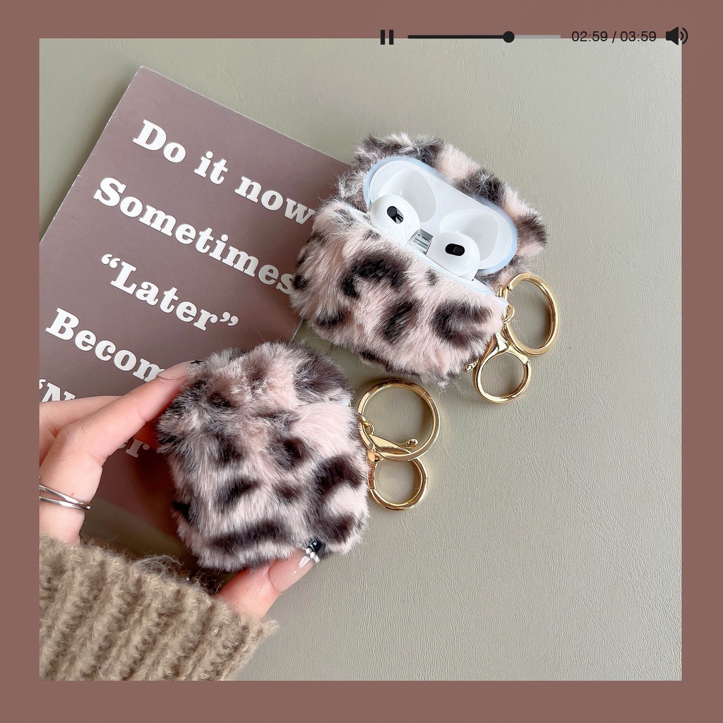 Vỏ Bảo Vệ Hộp Sạc Tai Nghe AirPods3 Gen AirPods3 2021 3 Bằng Lông Màu Hồng Dễ Thương Ốp