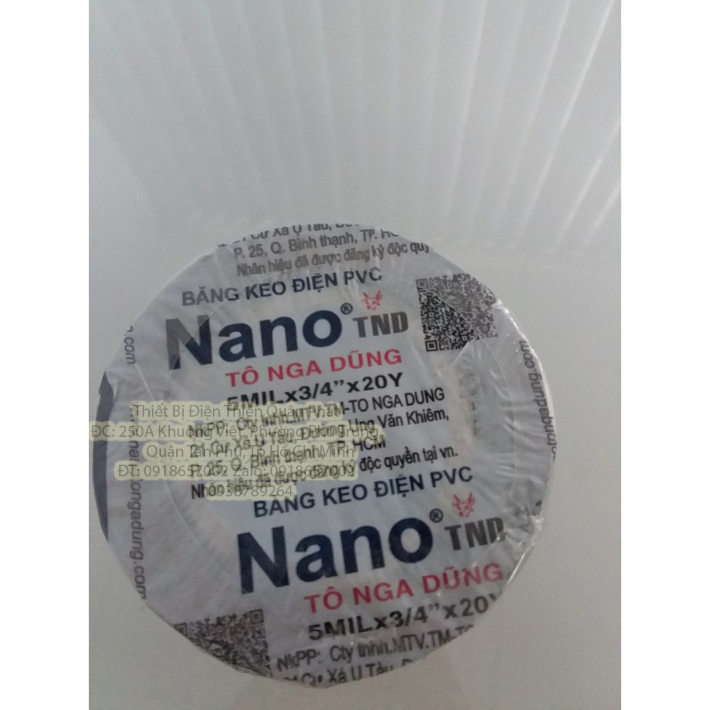 Băng keo điện Nano - TND chính hãng độ dính cao kích thước 10Y~20Y~30Y