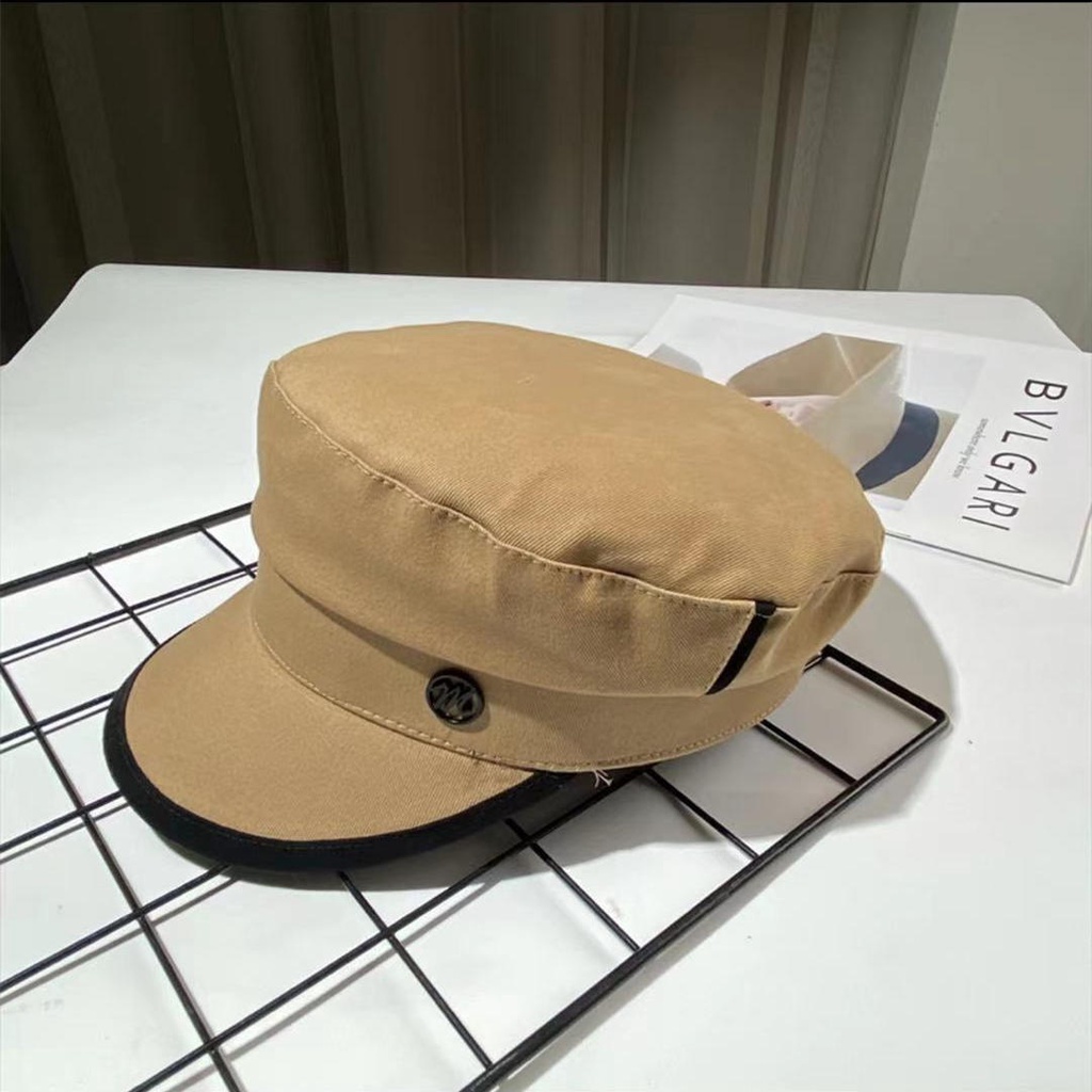 Japanese Printed Cotton Fabric Beret Hat Spring Summer Fashion Japanese Style